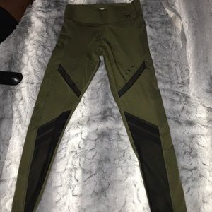 Olive Green Fleece Leggings